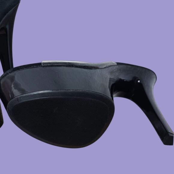 Ellie  Platform Vanity 6 Heels Black/Clear Size 11 - Picture 11 of 14